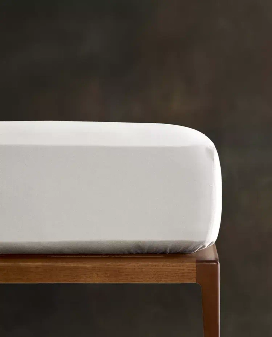 ZARA HOME (300 НИТЕЙ) НАТЯЖНАЯ ПРОСТЫНЯ ИЗ ХЛОПКА, СЕРЫЙ