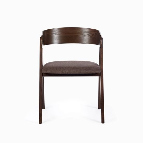 Стул Carter деревянный, коричневая ткань