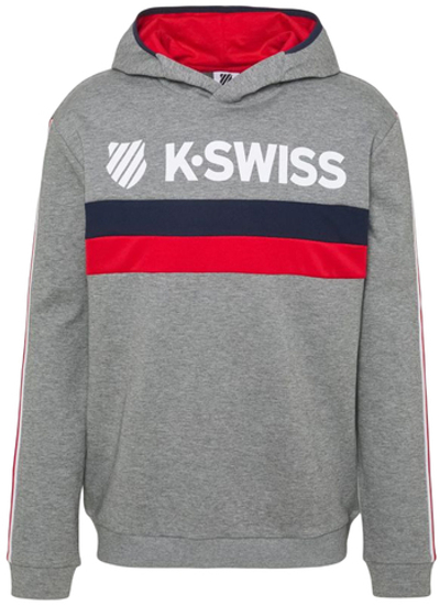 Мужская теннисная кофта K-Swiss Heritage Sport Hooded Sweat - ox melange