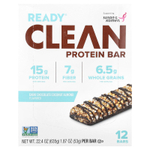 Ready, Clean Protein Bar, темный шоколад, кокос и миндаль, 12 батончиков, 53 г (1,87 унции)