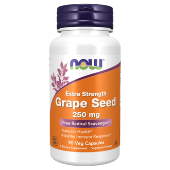 Now Foods Grape Seed 250 mg 90 veg capsules , Экстракт виноградных косточек