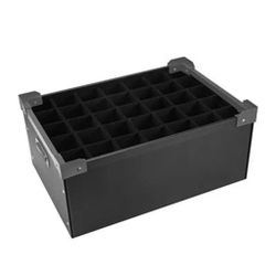 Ящик для хранения посуды для напитков 35 ячеек (7*6,5 см h18 см) 55*37,7*23 см B'Guys P.L.