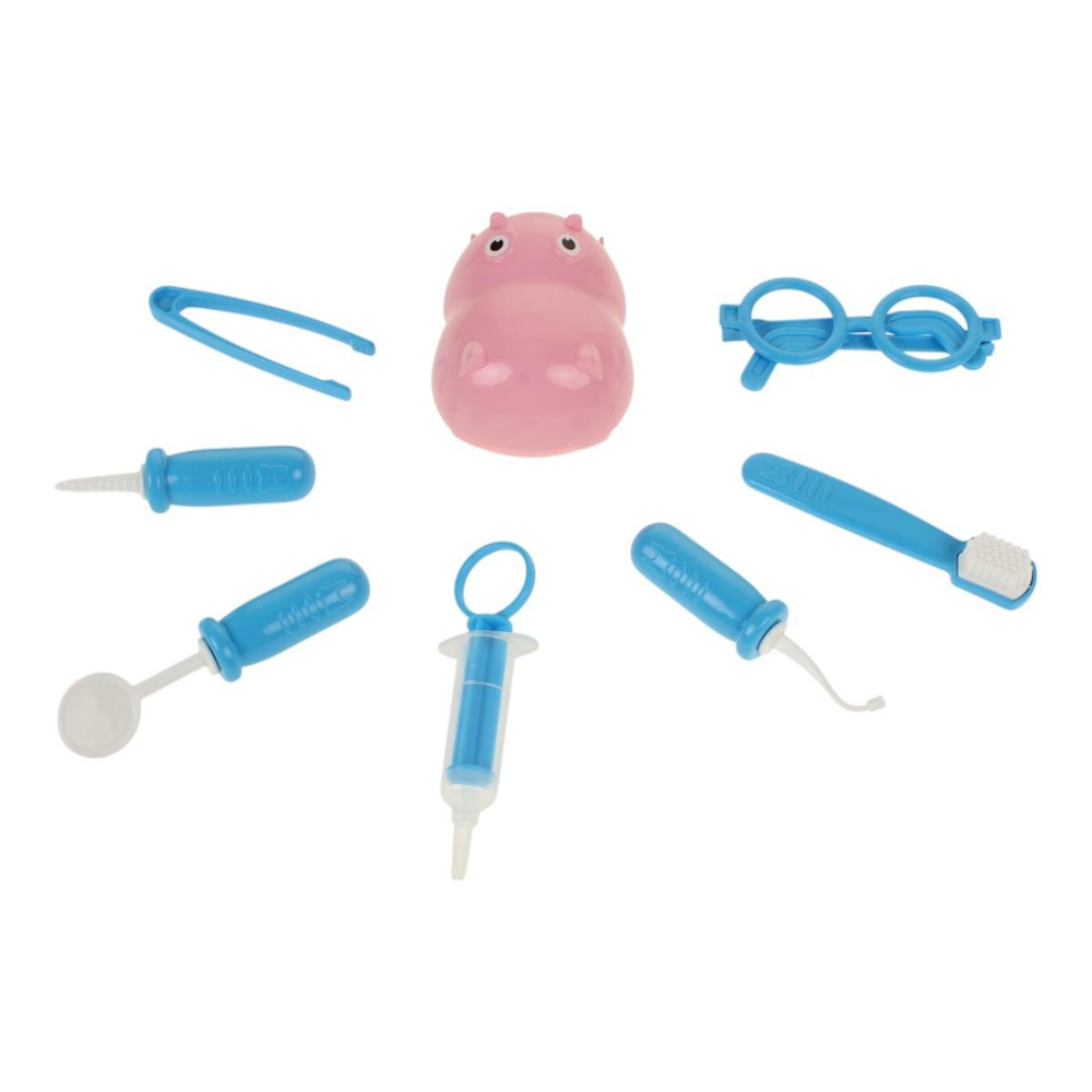 Игровой набор "Стоматолог Бегемотик" 8 предм. блист. (Лена)