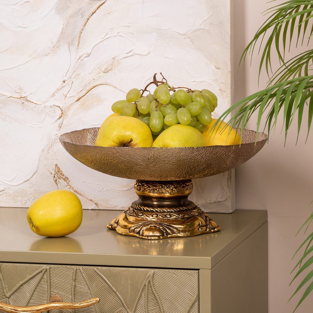 Фруктовница-конфетница Флора Бронза