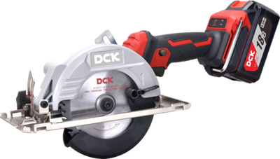 Пила дисковая аккумуляторная бесщеточная DCK KDMY125, 125*22,2 мм, 2*5А/ч, пропил 33мм.