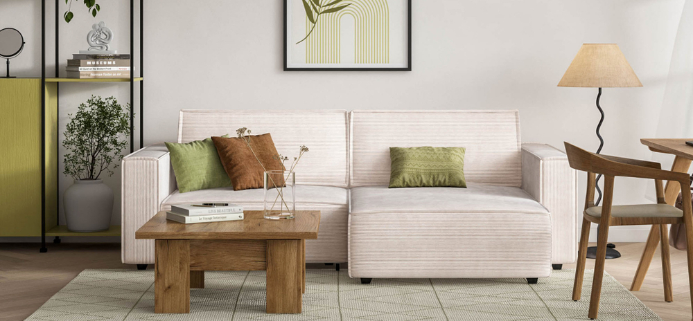 Угловой диван BOSS SOFT MODOOL Вельвет CORD бежевый