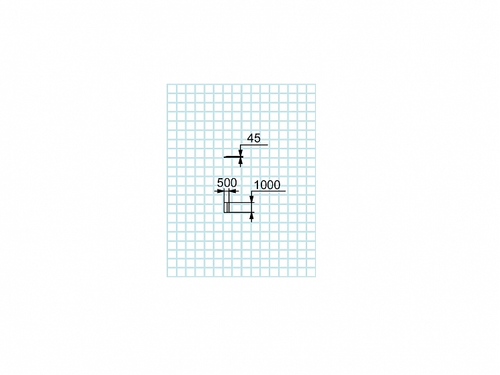 Коврик резиновый 500х1000х45 с одним скосом