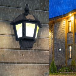 Светильник уличный ЭРА ERAFS08-36 фасадный Фонарь 2 режима на солнечной батарее 40 LED 7 Лм | Фасадная декоративная подсветка