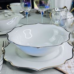 Lenardi 205-579 Салатник 23см MAGNOLIA GOLD в под.уп.(х18)Фарфор