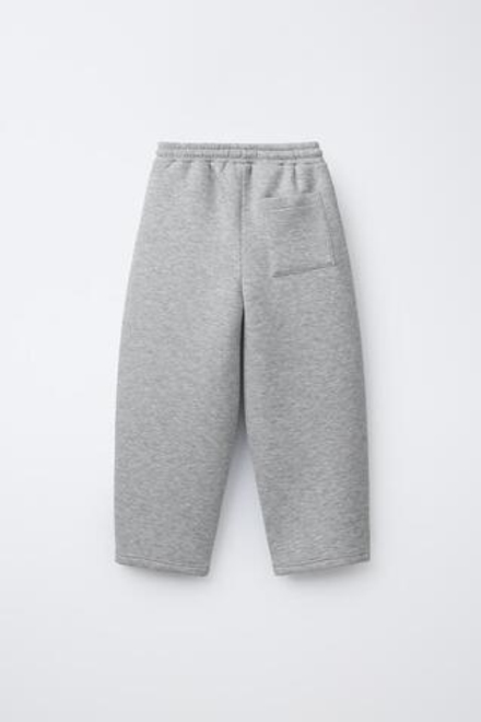 ZARA БРЮКИ STRAIGHT FIT ИЗ НЕОПРЕНА, СЕРЫЙ МЕЛАНЖ