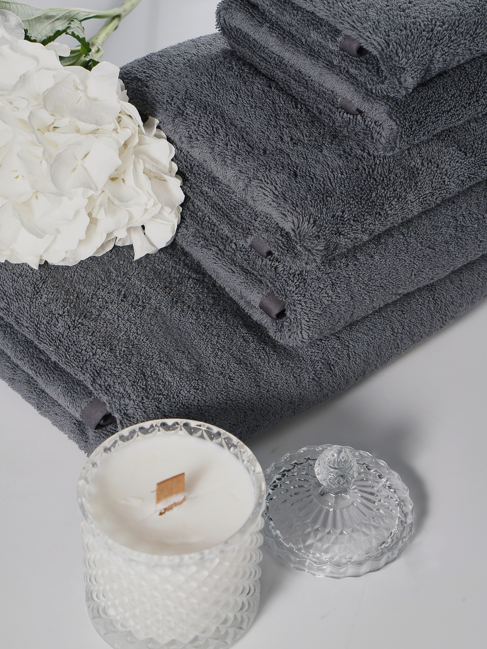 Набор полотенец 5шт Claire Batiste Atelier Ile глубокий серый