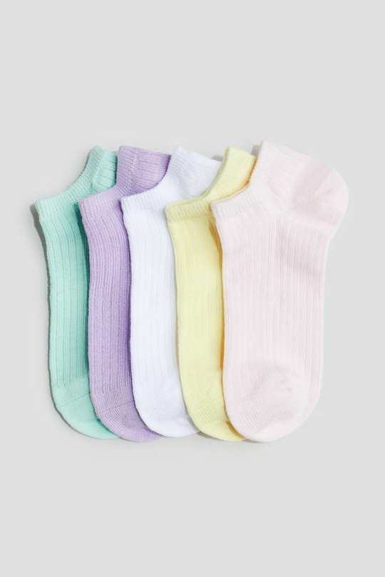 H&M Набор из пяти пар носков, светло-розовый