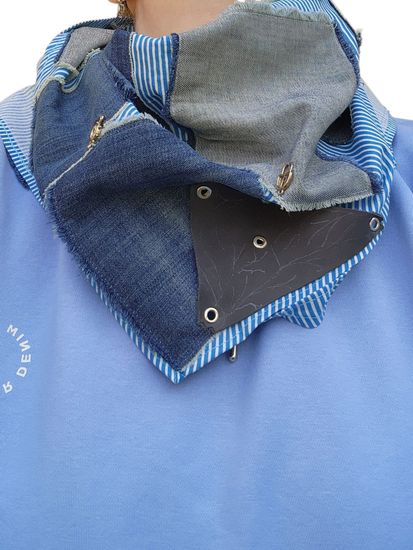 Шейный платок, бактус дизайнерский бежевый с розовым