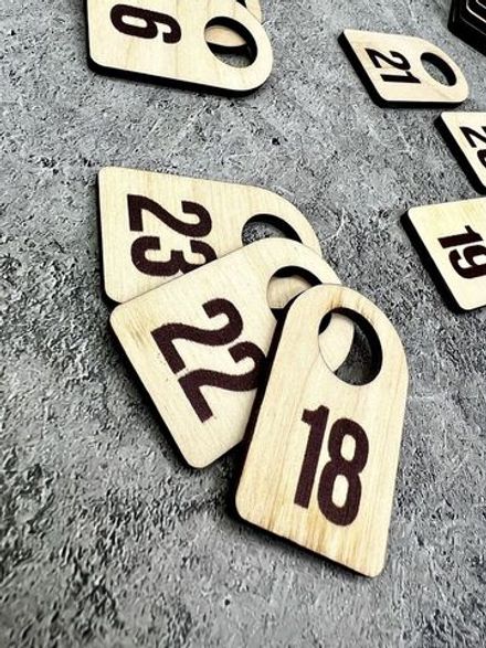 Номерки гардеробные дерево