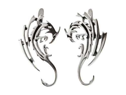 "Конольд" серьги в серебряном покрытии из коллекции "Dragon" от Jenavi  с английским замком