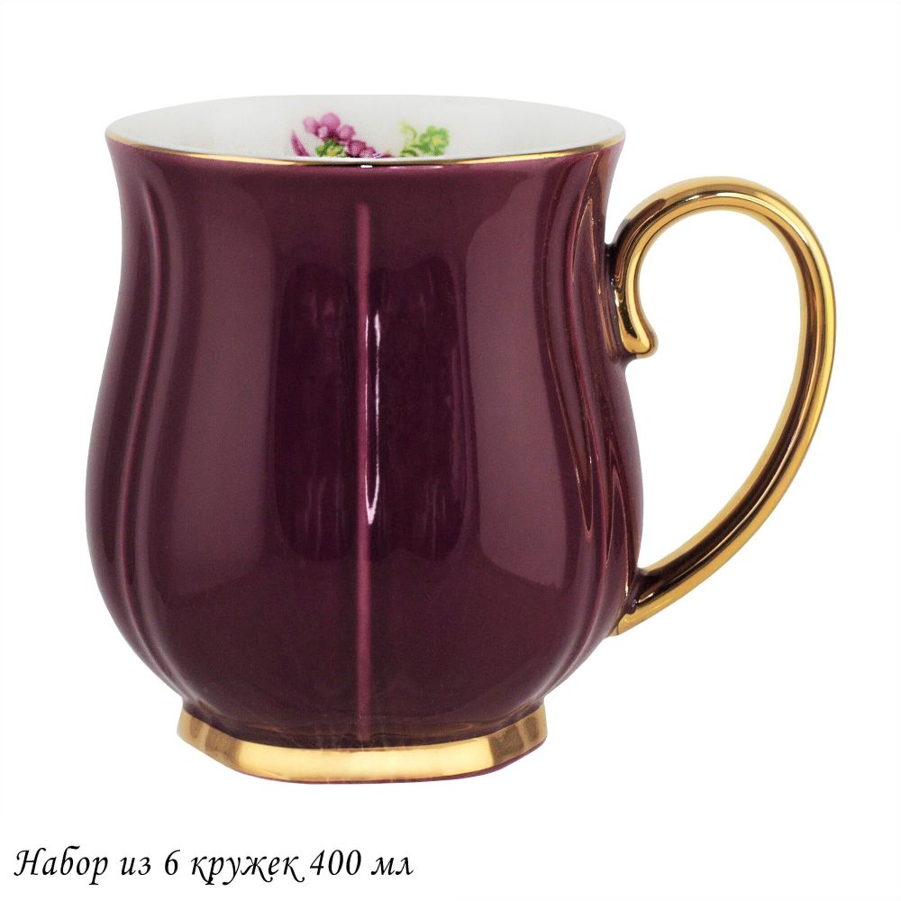 Lenardi 133-373 Набор из 6 кружек 400мл MULTICOLOR в под.уп.(х6)Фарфор