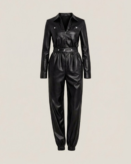 Комбинезон "Дикая кошка" в коже