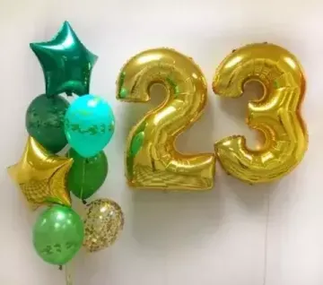 Фонтан из шаров на 23 февраля №1