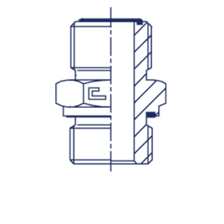 Штуцер FE ORFS 1.7/16 - BSP 1