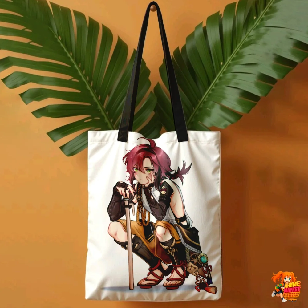 Сумка шоппер с принтом Genshin Impact