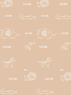 Простынь на резинке Сказка "Safari (компаньон)" 180х200 см, перкаль