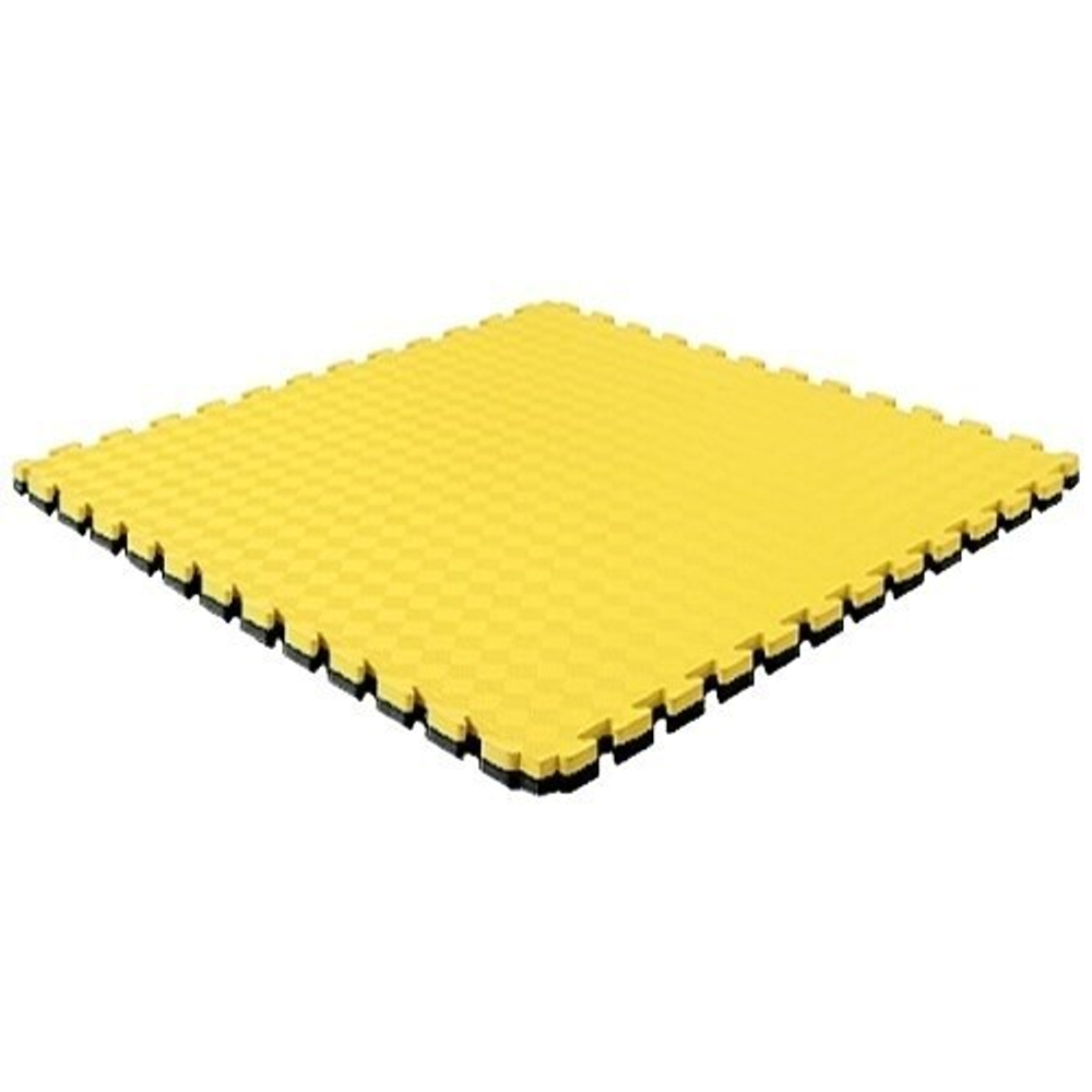 Будо-мат (татами) BABYPUZZ (1 плита 100x100x2,5см, 1кв.м./уп) Желто-черный до 10 шт.