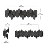 Вешалка настенная tempo, 6 крючков, черная