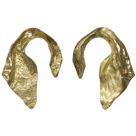 Серьги мятый металл