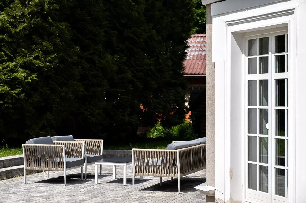 "Касабланка" лаунж-зона плетеная из роупа 5-местная, цвет серый