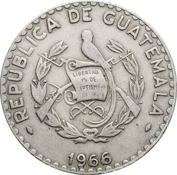 25 сентаво 1966 Гватемала