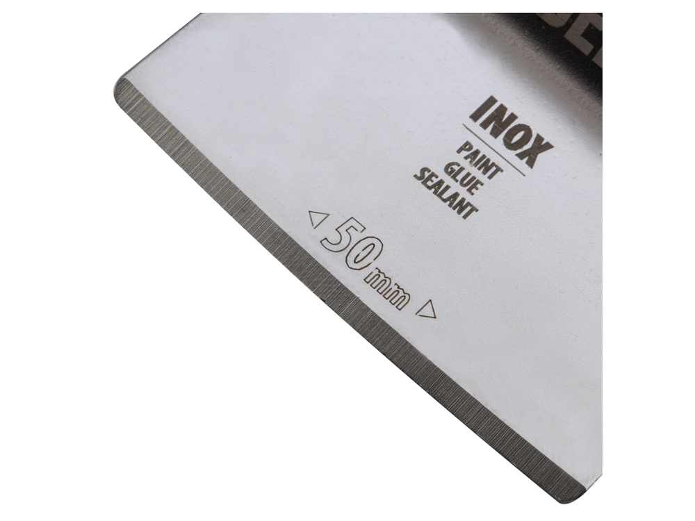 Насадка для МФИ шабер полукруг, Inox, для снятия краски и др., ширина 50 мм, длина общая 74 мм, ступенчатый Denzel