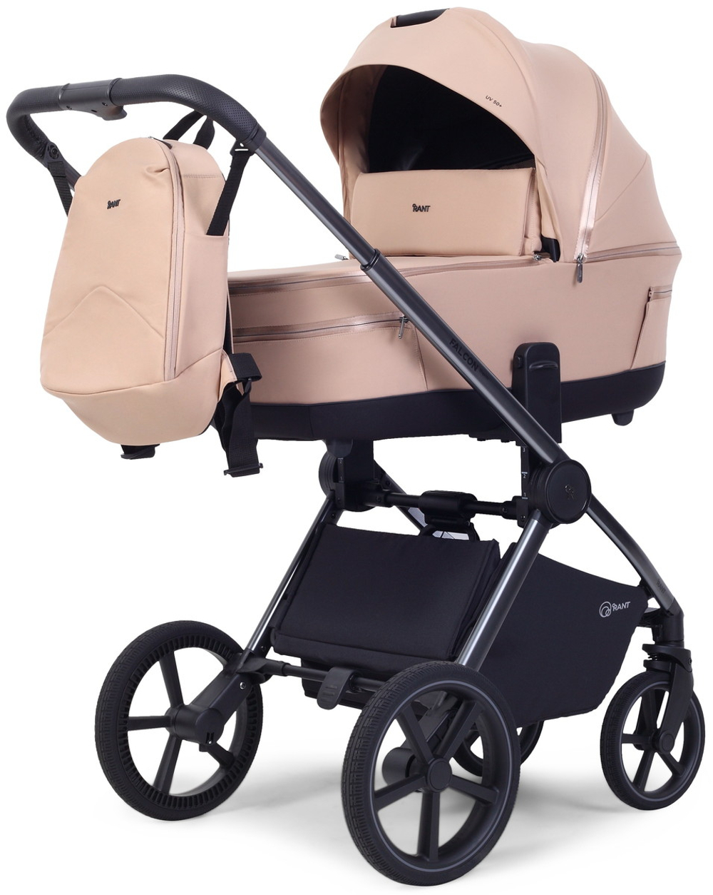 Детская коляска Rant Falcon Soft Therm 3 в 1 с автокреслом Cruise Grey Beige