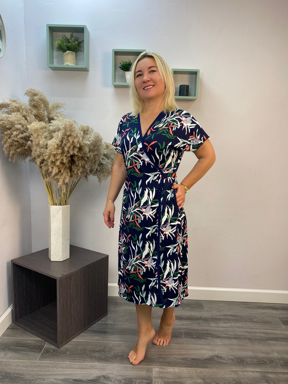 Халат женский "295 М.С" на запах (159)