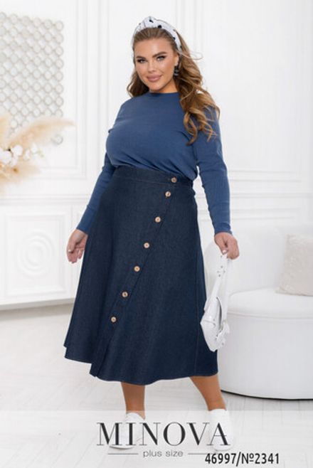 Юбка 2341-темно-синий Minova Фото 2