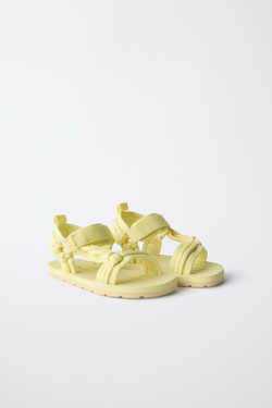 ZARA САНДАЛИИ М РЕМЕШКАМИ, ЖЕЛТЫЙ