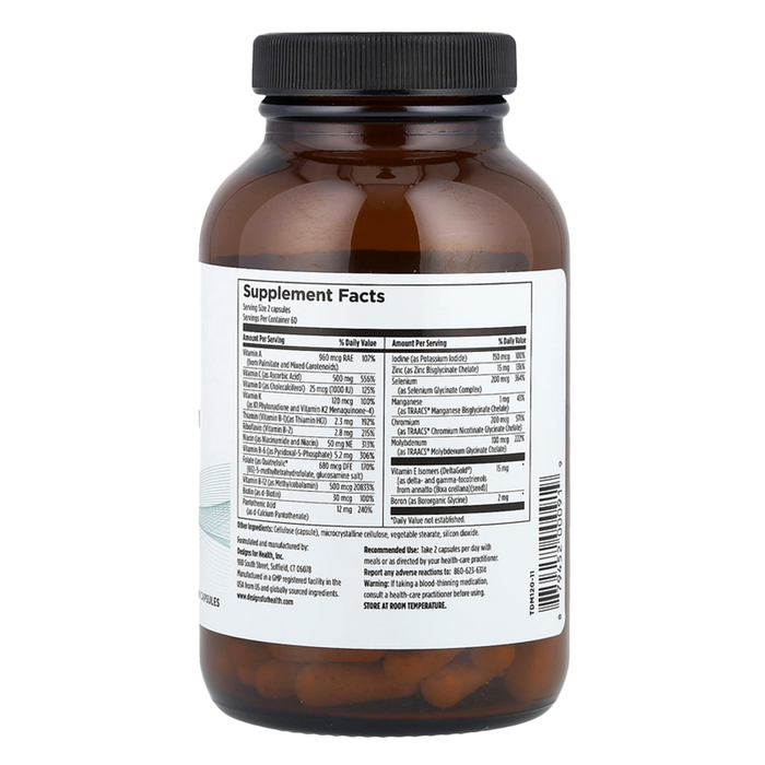 Мультивитамины Twice Daily, Twice Daily Multi, Designs For Health, 120 вегетарианских капсул 2