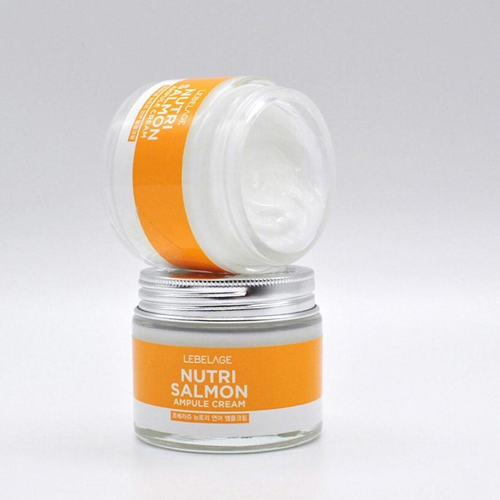 LEBELAGE Крем для лица ампульный с маслом лосося AMPULE CREAM NUTRI SALMON питательный 70 мл