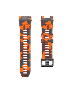 Ремешок 26 мм для Garmin Instinct 2X Solar / Instinct 2X Solar Tactical (Крепление Torch) Камуфляж/Оранжевый