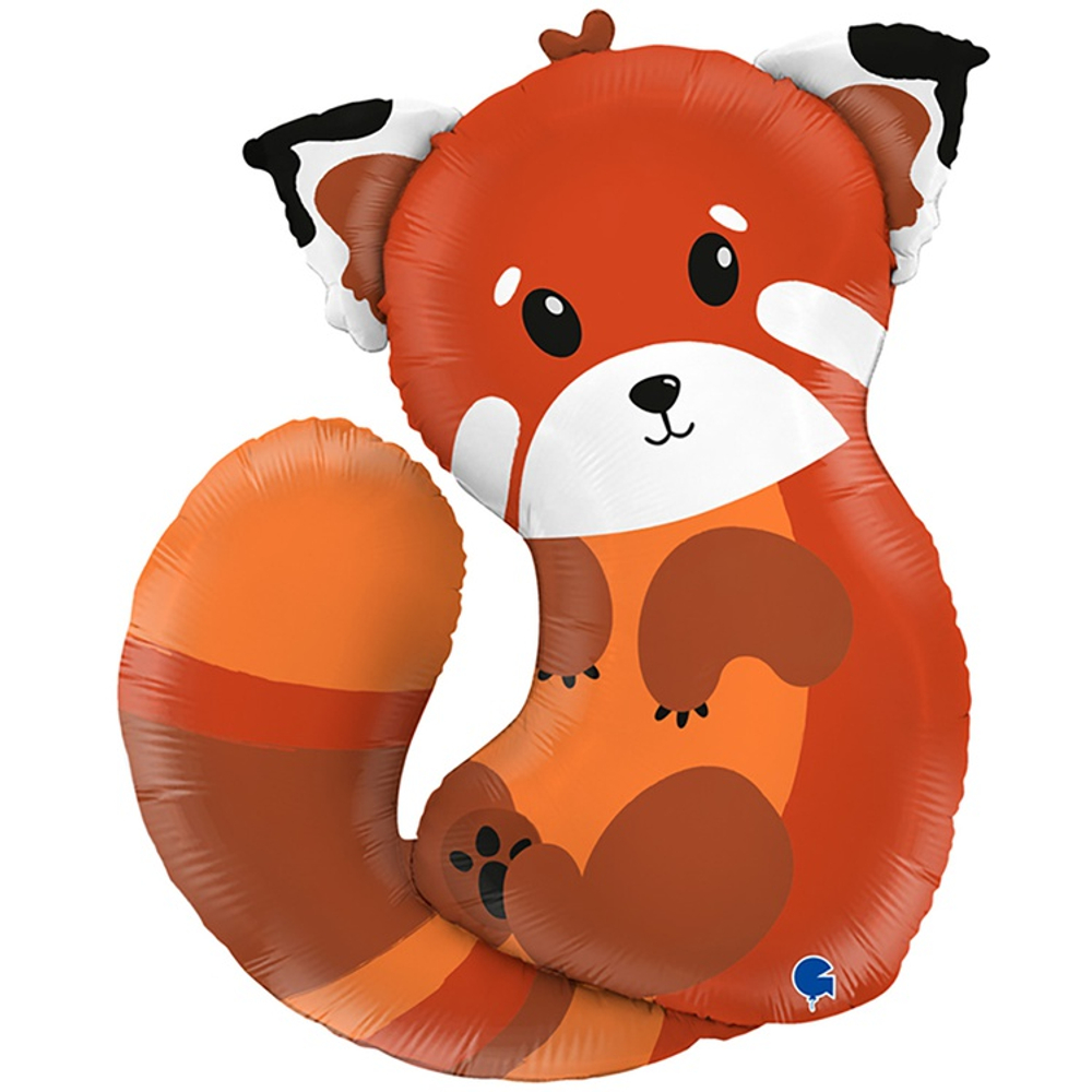 Шар Фольгированный Панда красная (Красный)