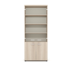 Шкаф высокий со стеклом ГРАНД