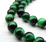 ПК008НН10-3 Бусины из природного камня тигровый глаз (зеленый), размер: 10 мм, 3 шт.