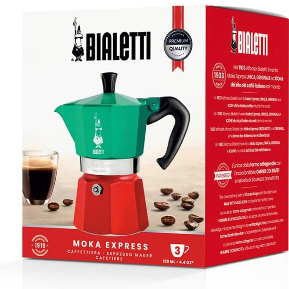 Гейзерная кофеварка Bialetti Moka Express Italia collection 130 мл