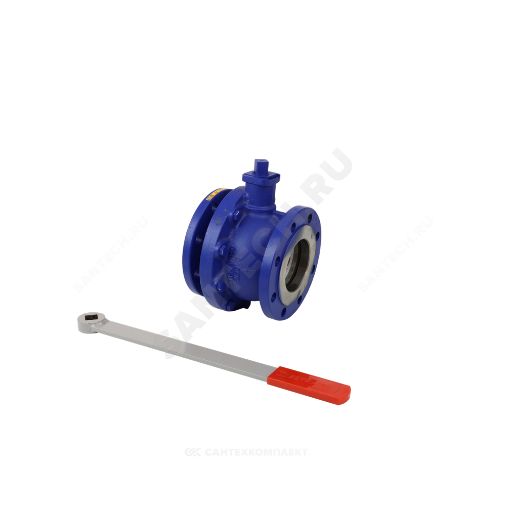 Кран шаровой чугун 565A Ду 125 Ру16 фл рукоятка Тмакс=150 оС Zetkama 565A125C09