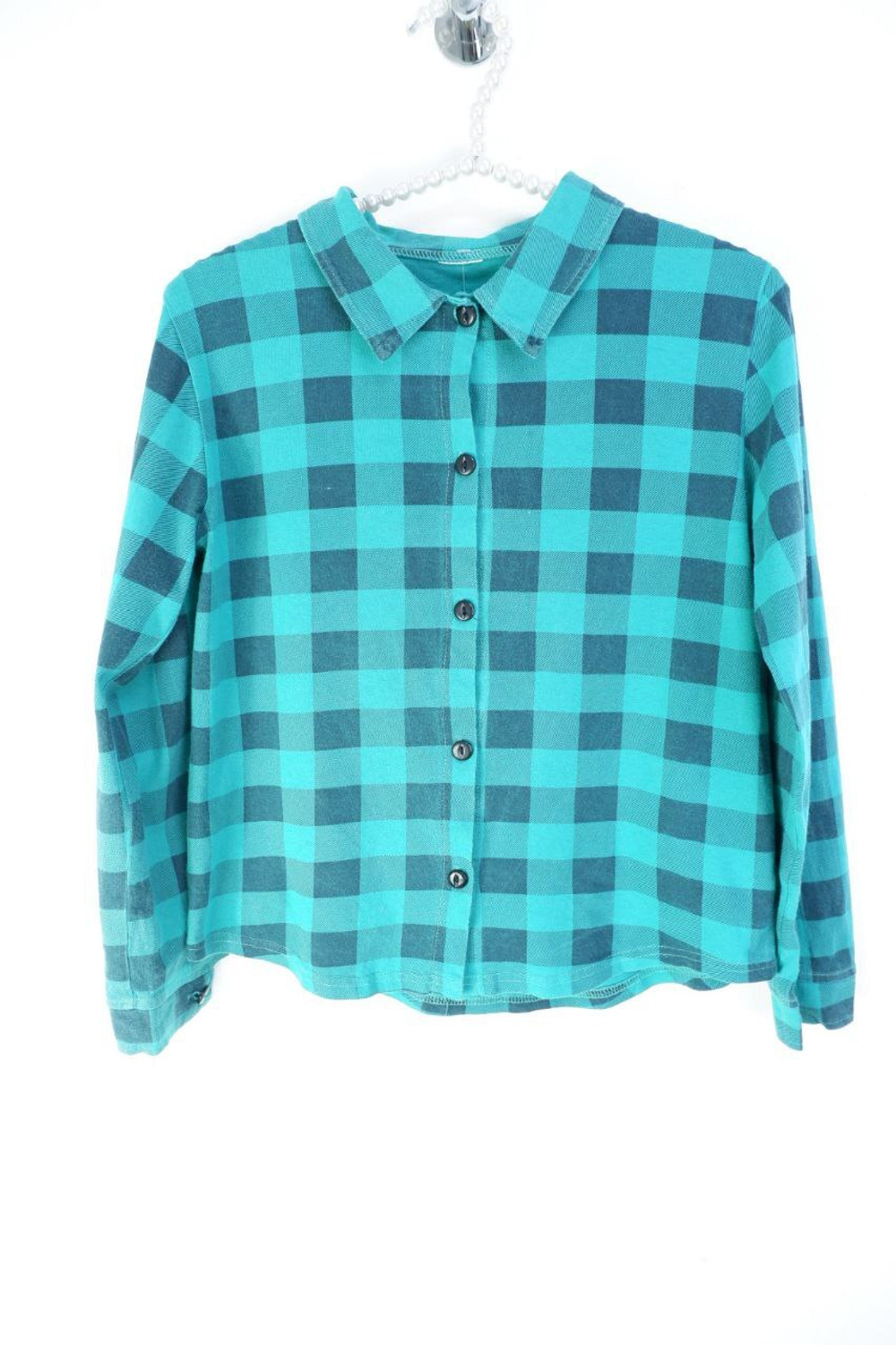 Рубашка в актуальную клетку на 9-10  лет