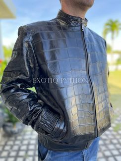 Мужская куртка из кожи крокодила JT-95