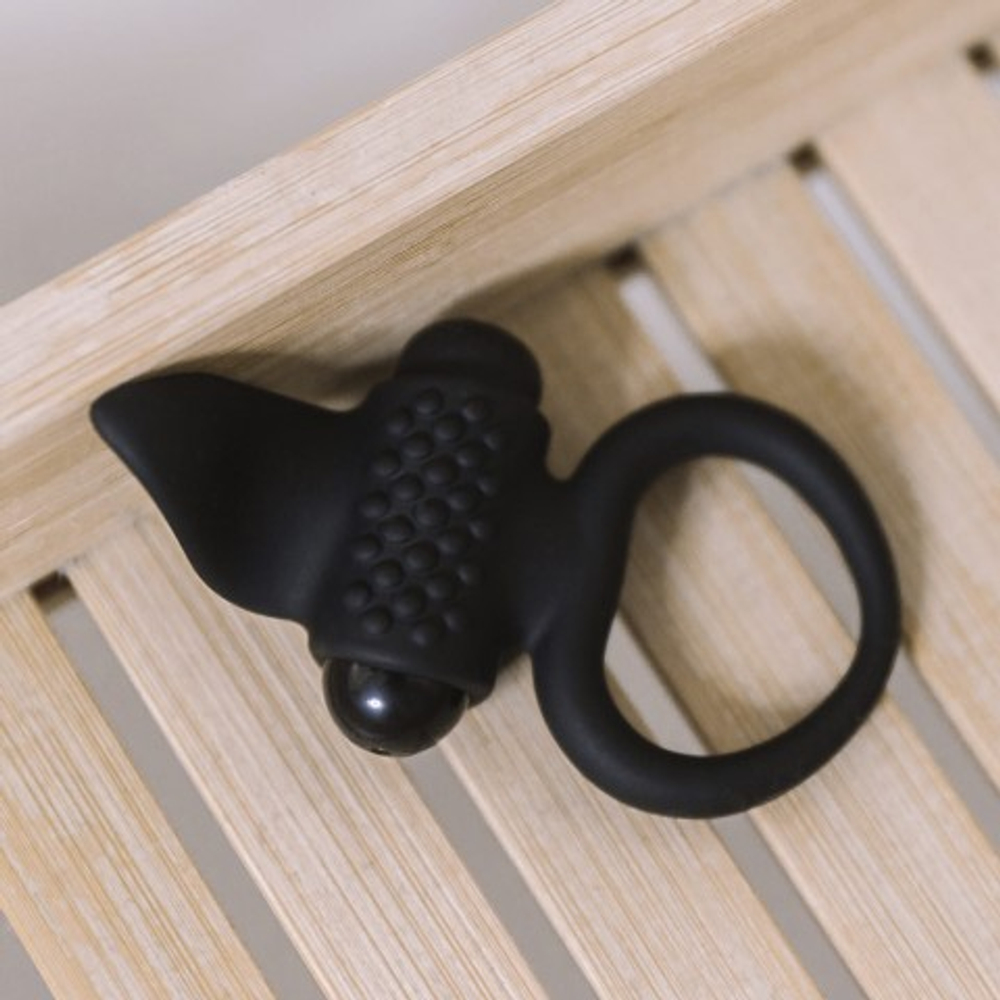 Эрекционное виброкольцо Lingus черное от Adrien lastic