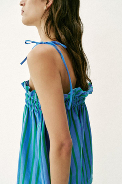 ZARA ТОП В ПОЛОСКУ НА БРЕТЕЛЯХ, ПОЛОСКИ