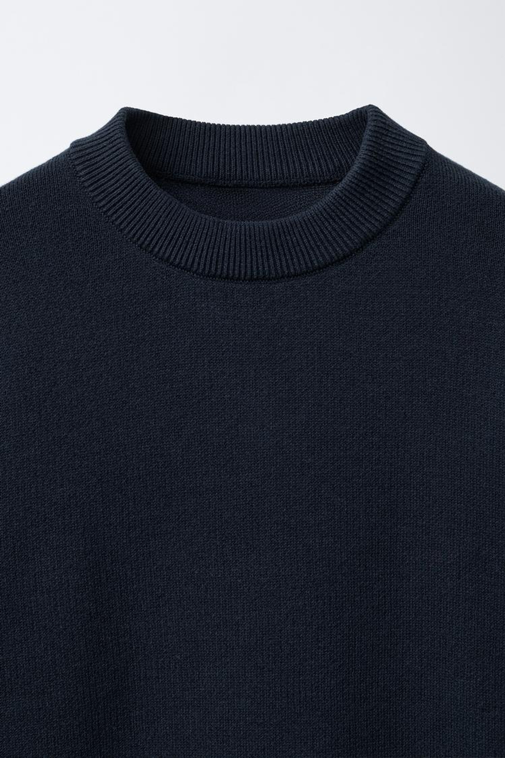 ZARA ОДНОТОННЫЙ СВИТЕР, СЕРЫЙ/СИНИЙ