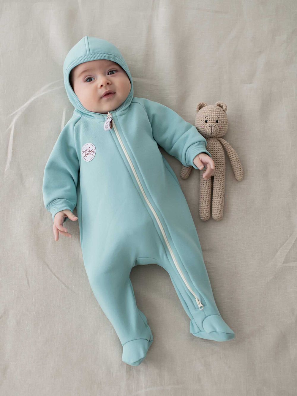 Комбинезон с закрытой ножкой "Бриз" утепленный 0+