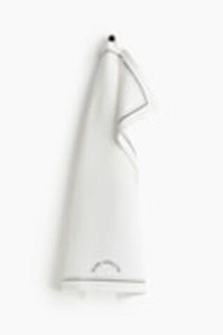 H&M HOME Кухонное полотенце с вышивкой, белый